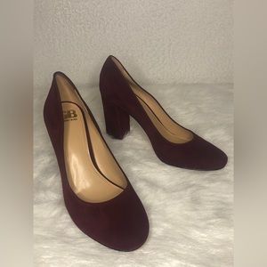 Gianni Bernini burgundy heels